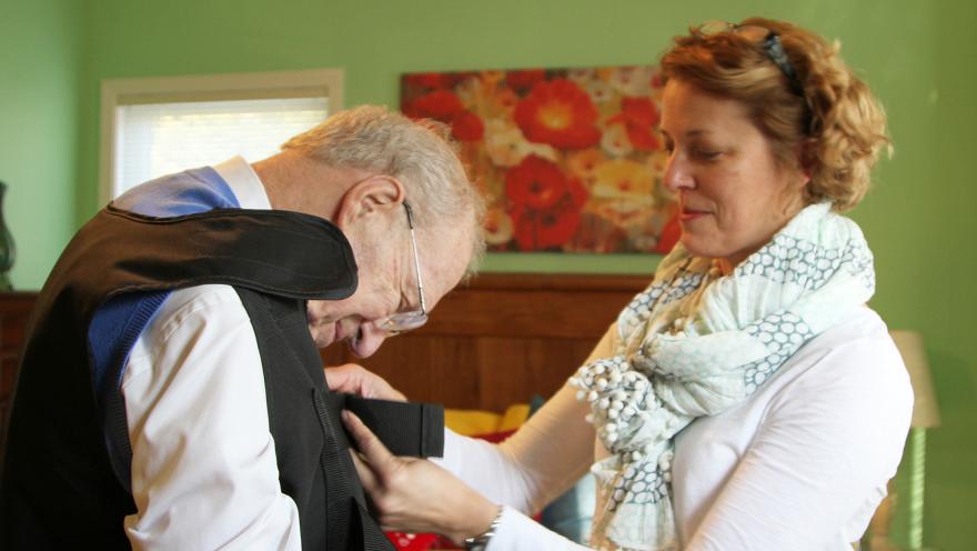 Caregiver and person living with ALS