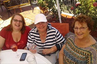 Sue Johnson, Laura Scheid and their late mother, Elaine Metzger.