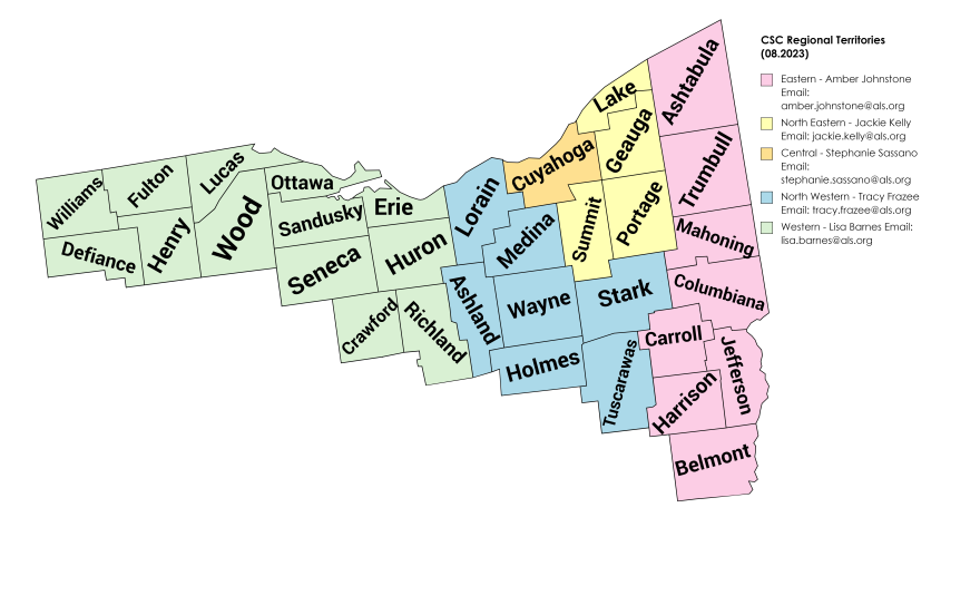Care Services Coordinators Regional Territory Map