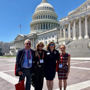 Advocates in front of capitol building